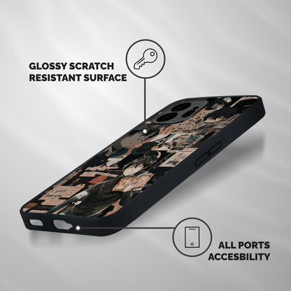 Yuno Collage Shockproof Hybrid Protection (Metal + TPU) Back Case Cover