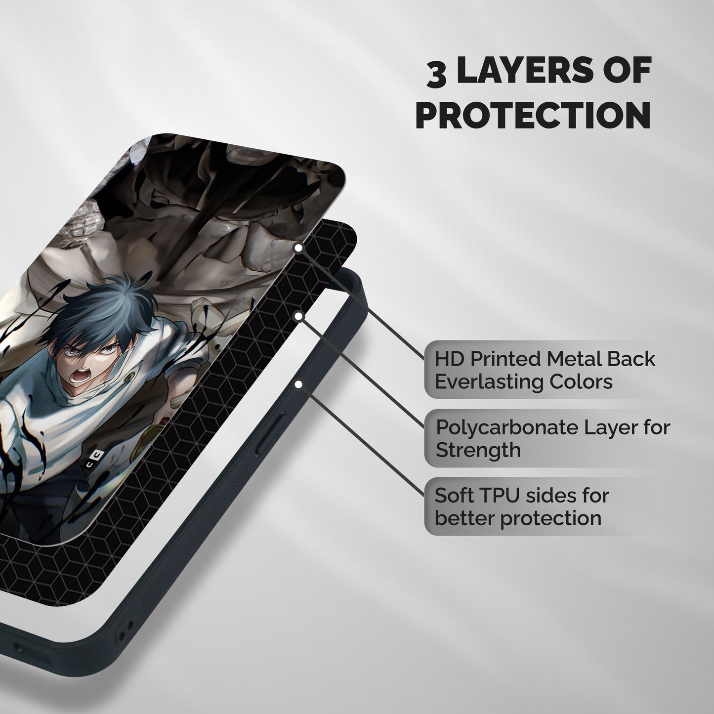Yuta in the Battle Shockproof Hybrid Protection (Metal + TPU) Back Case Cover