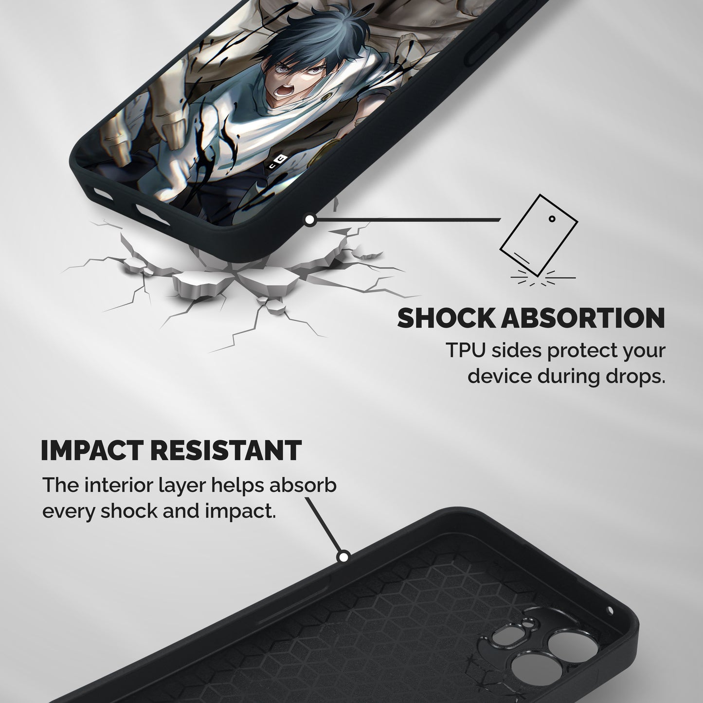 Yuta in the Battle Shockproof Hybrid Protection (Metal + TPU) Back Case Cover