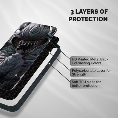 Yuta Strongest Curse User Shockproof Hybrid Protection (Metal + TPU) Back Case Cover