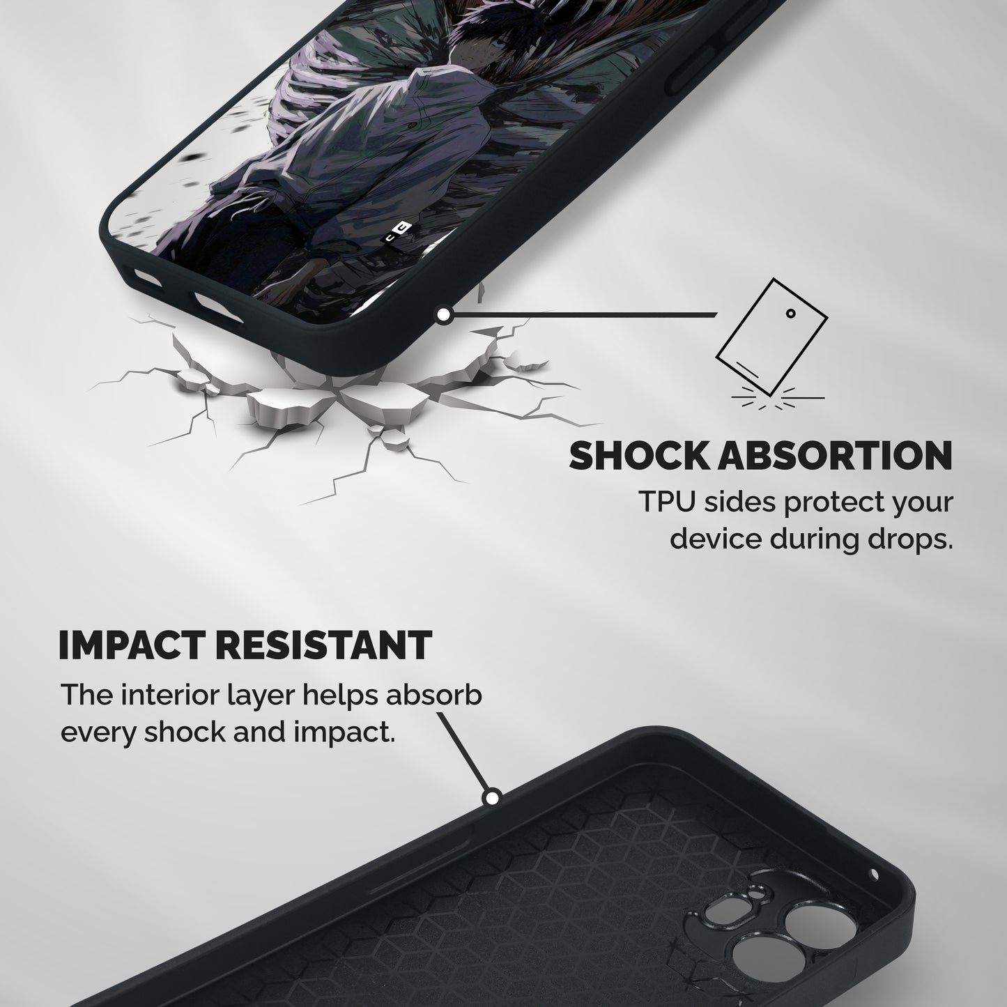Yuta Strongest Curse User Shockproof Hybrid Protection (Metal + TPU) Back Case Cover