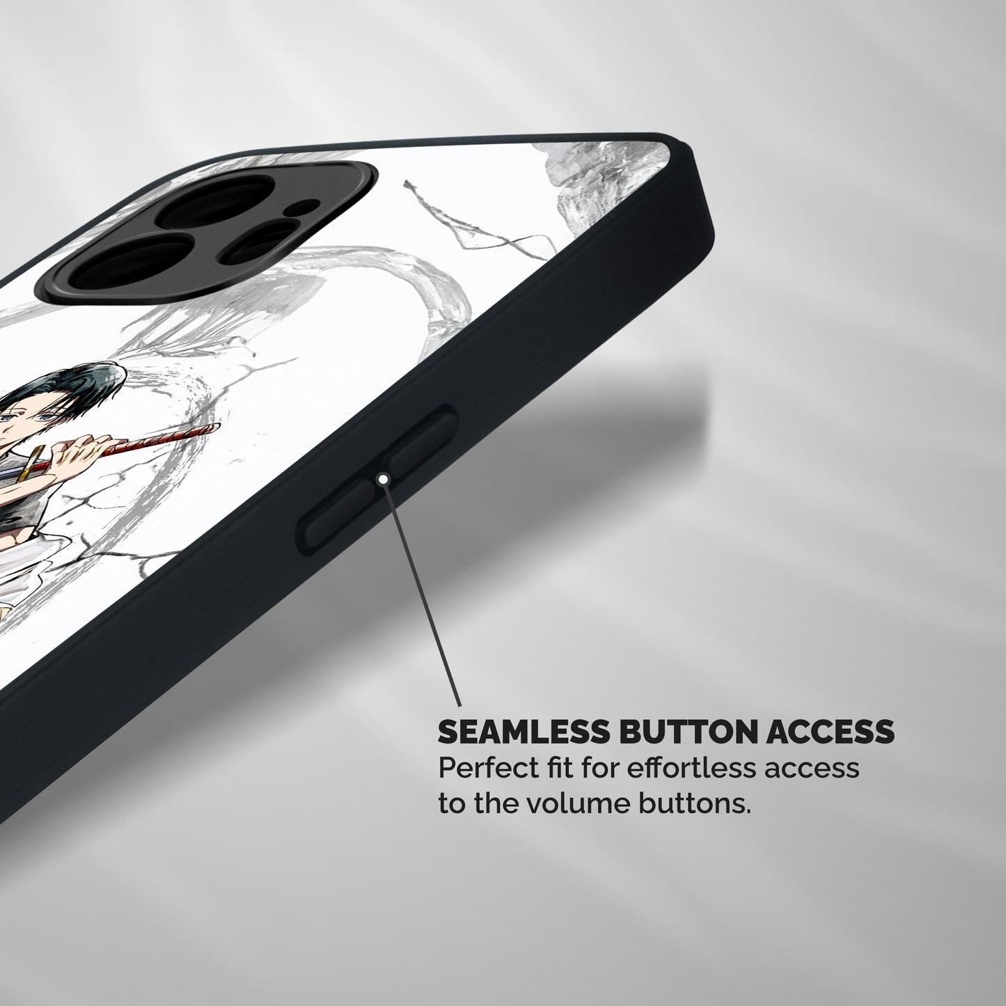 Yuta With Katana Shockproof Hybrid Protection (Metal + TPU) Back Case Cover