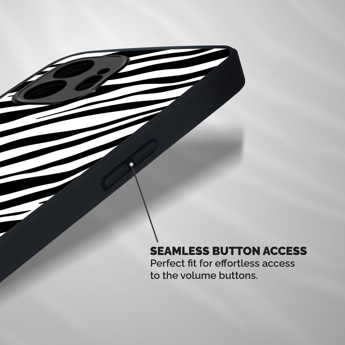 Zebra Pattern Print Shockproof Hybrid Protection (Metal + TPU) Back Case Cover