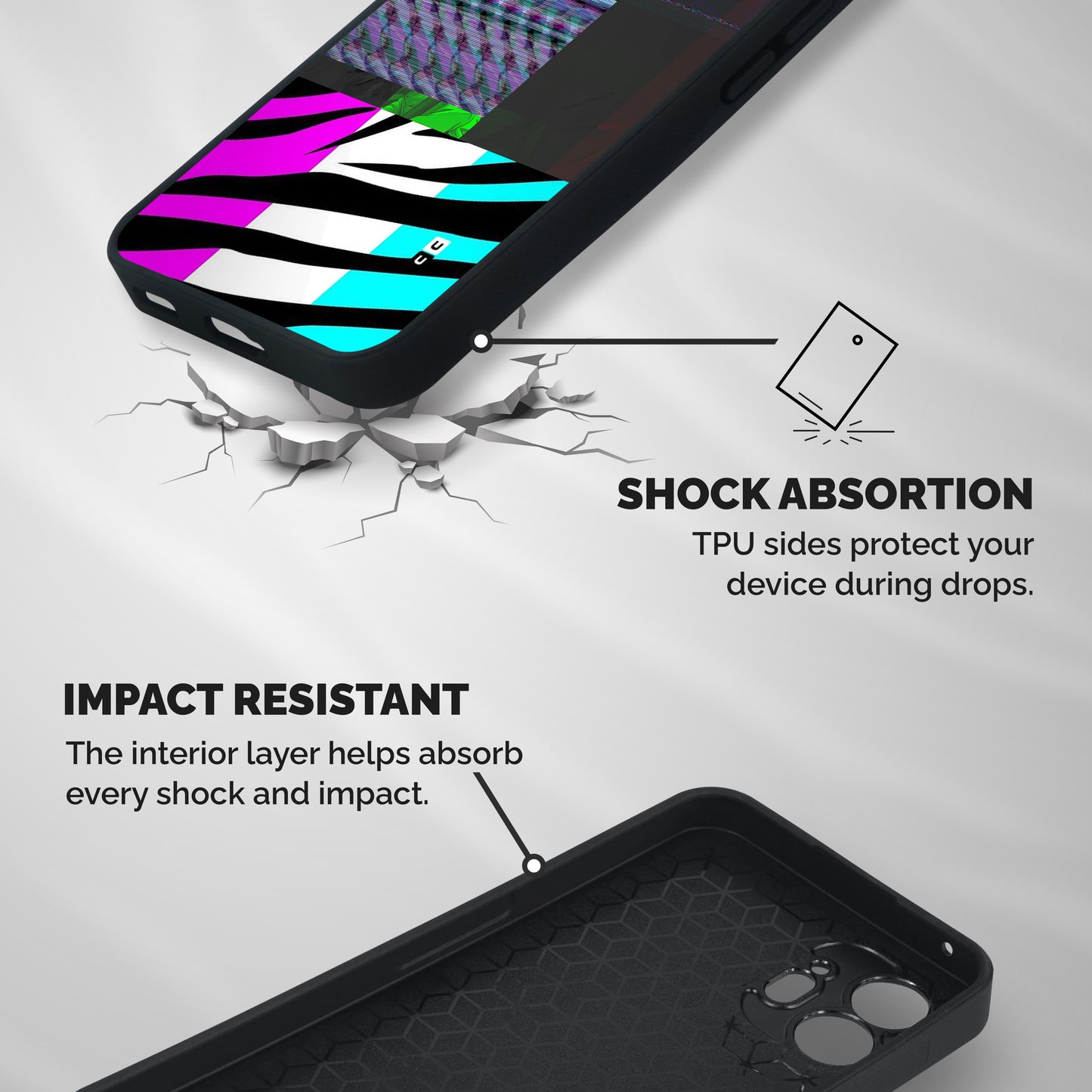 Zebra Texture Shockproof Hybrid Protection (Metal + TPU) Back Case Cover