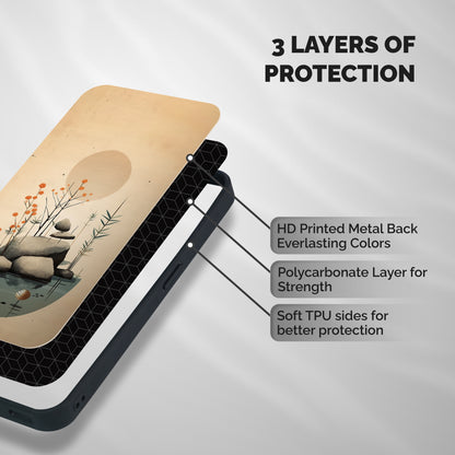 Zen Garden Shockproof Hybrid Protection (Metal + TPU) Back Case Cover