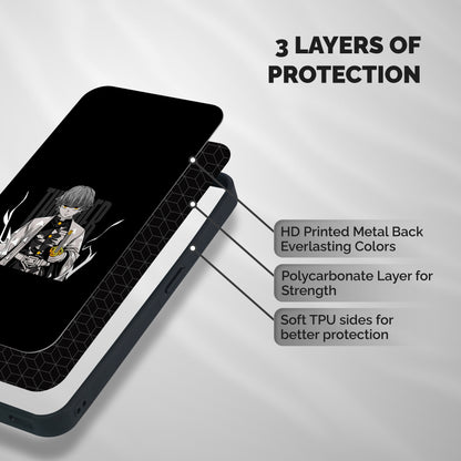 Zenitsu Agatsuma Shockproof Hybrid Protection (Metal + TPU) Back Case Cover