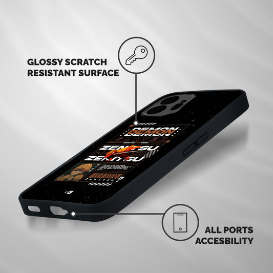 Zenitsu Typo Shockproof Hybrid Protection (Metal + TPU) Back Case Cover