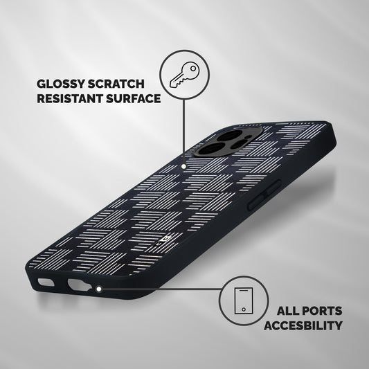 Zig Zag Hierarchy Shockproof Hybrid Protection (Metal + TPU) Back Case Cover