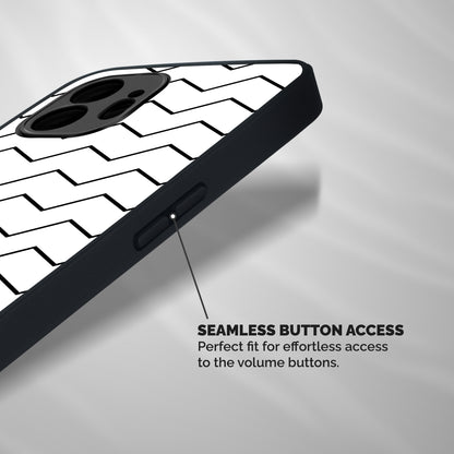ZigZag Simple Classic Lines Shockproof Hybrid Protection (Metal + TPU) Back Case Cover