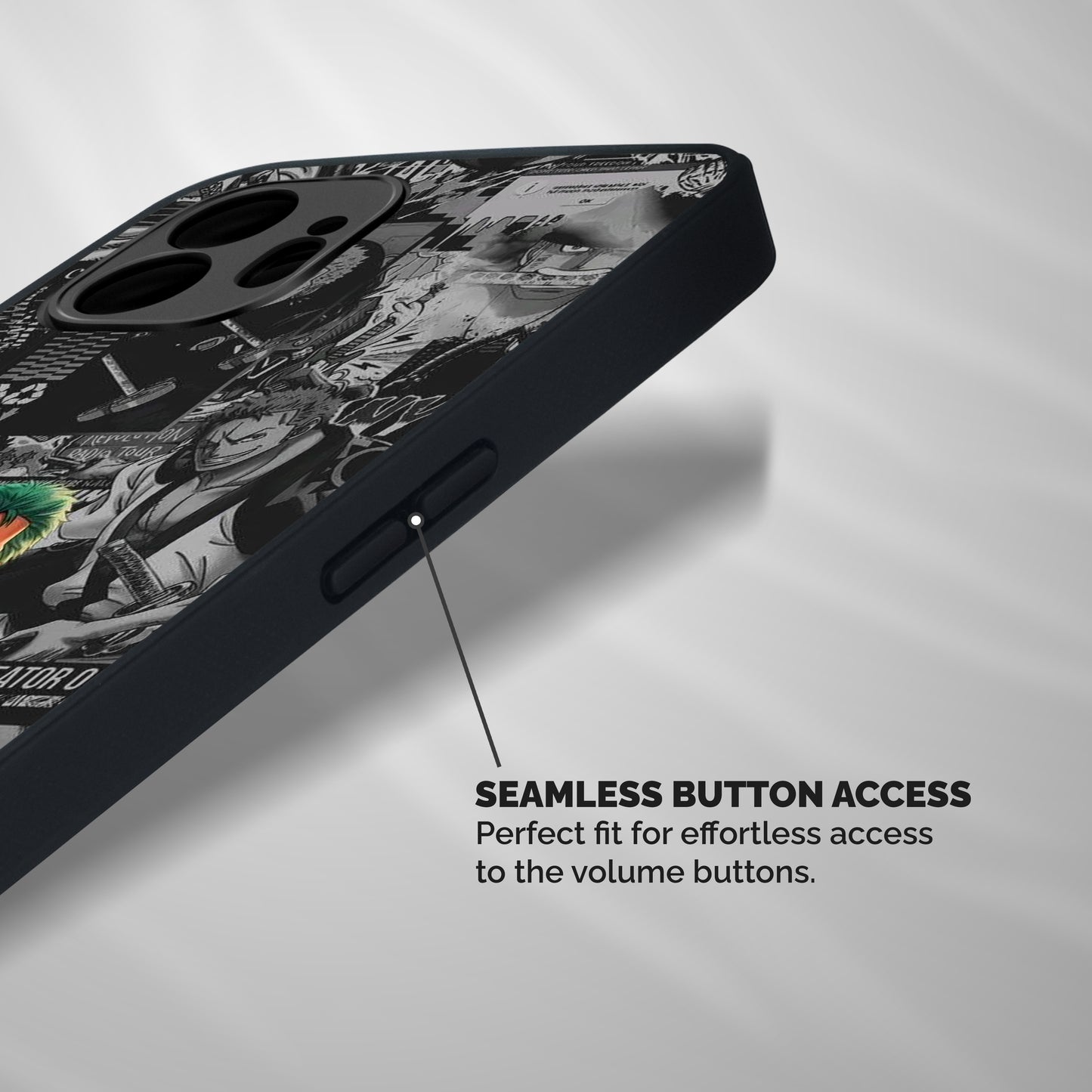 Zoro Manga Shockproof Hybrid Protection (Metal + TPU) Back Case Cover