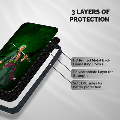 Zoro Ready Shockproof Hybrid Protection (Metal + TPU) Back Case Cover