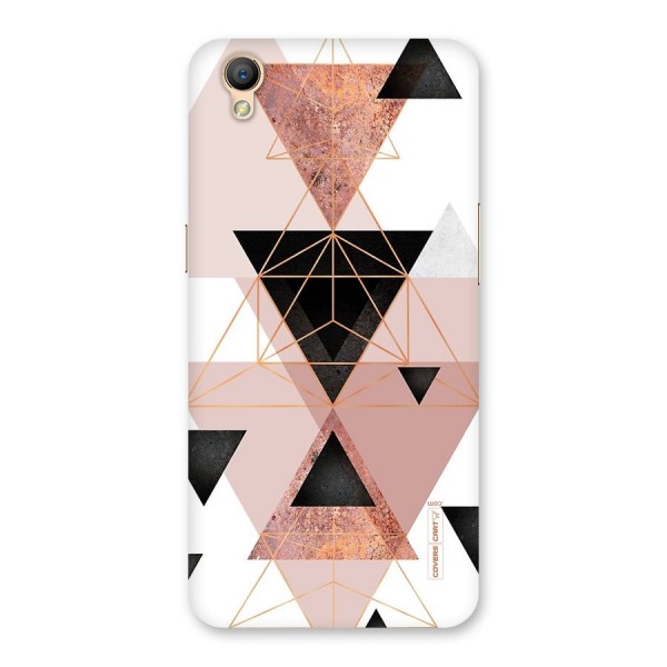 Abstract Rose Gold Triangles Back Case for Oppo A37
