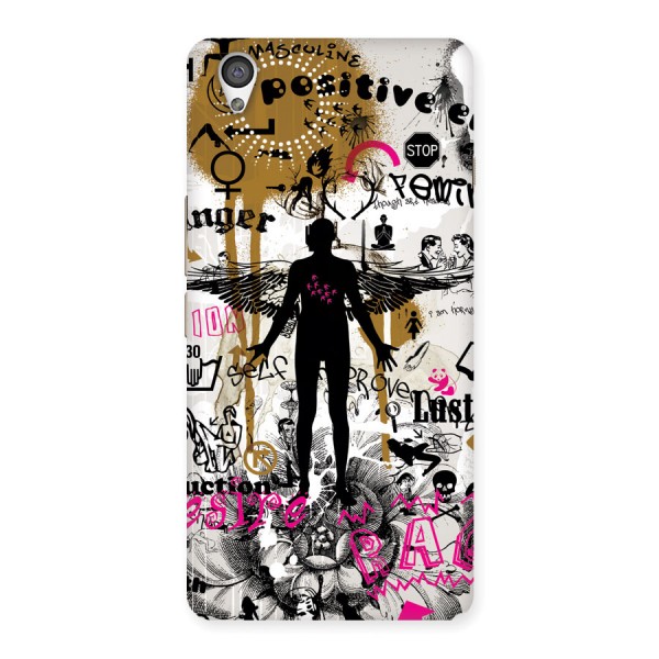 Abstract Words Silhouette Back Case for Oneplus X