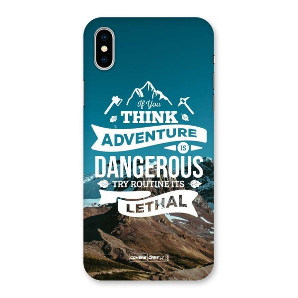 Adventure Dangerous Lethal Back Case for iPhone X