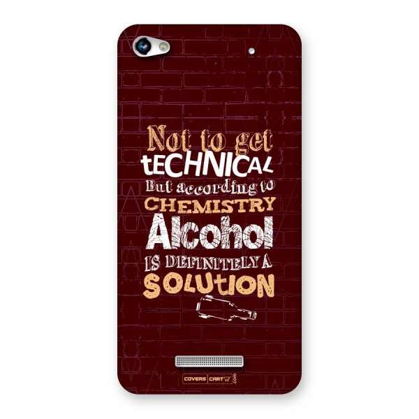 Alcohol is Definitely a Solution Back Case for Canvas Hue 2 A316