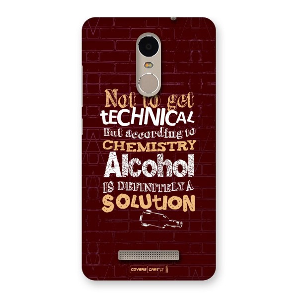 Alcohol is Definitely a Solution Back Case for Xiaomi Redmi Note 3