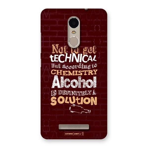 Alcohol is Definitely a Solution Back Case for Xiaomi Redmi Note 3