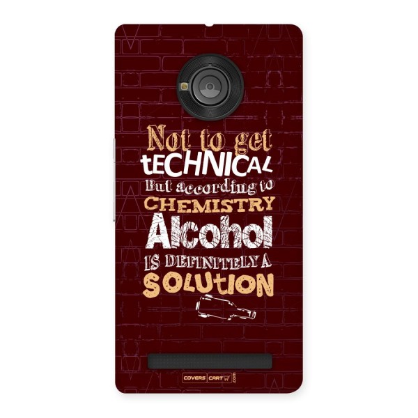 Alcohol is Definitely a Solution Back Case for YU Yunique