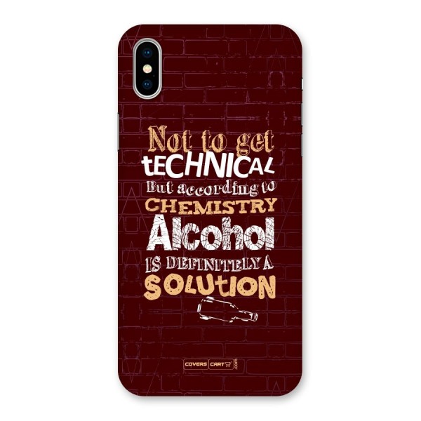 Alcohol is Definitely a Solution Back Case for iPhone X