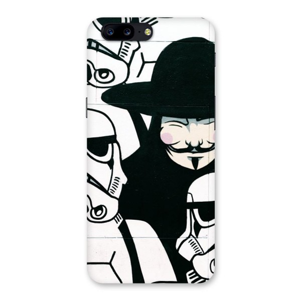 Anonymous Hat Back Case for OnePlus 5