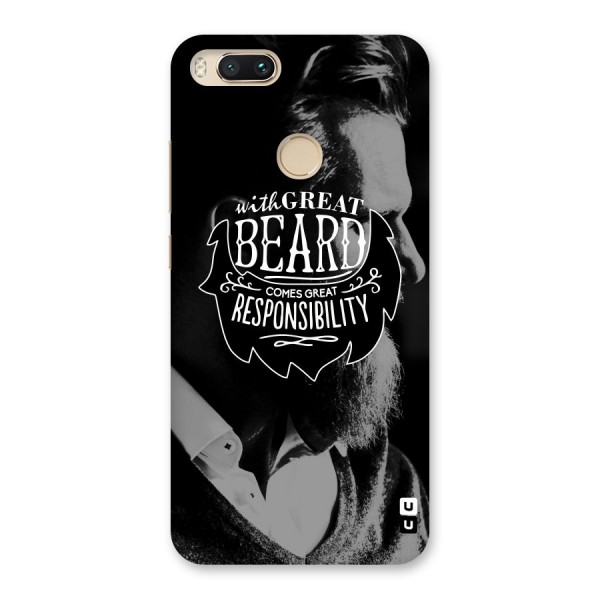Beard Responsibility Quote Back Case for Mi A1