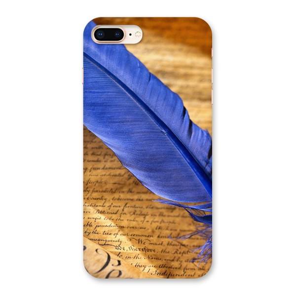 Beautiful Blue Feather Back Case for iPhone 8 Plus