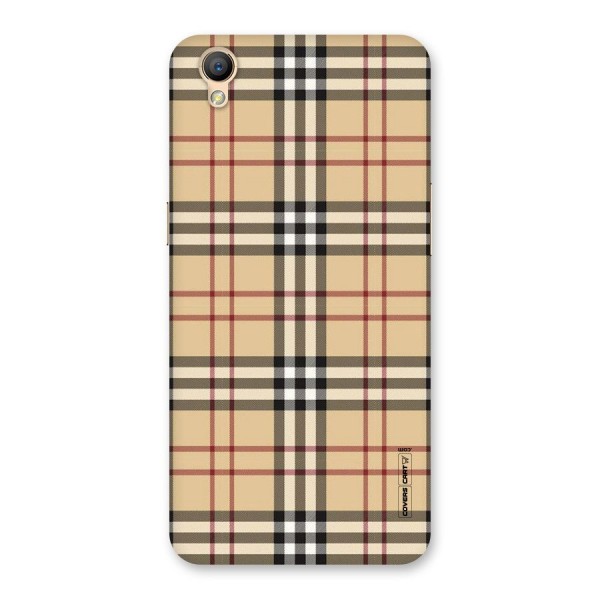Beige Check Back Case for Oppo A37