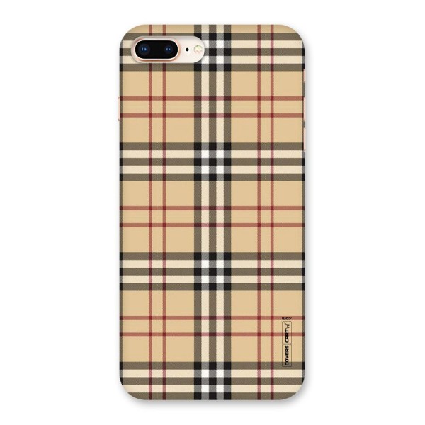 Beige Check Back Case for iPhone 8 Plus