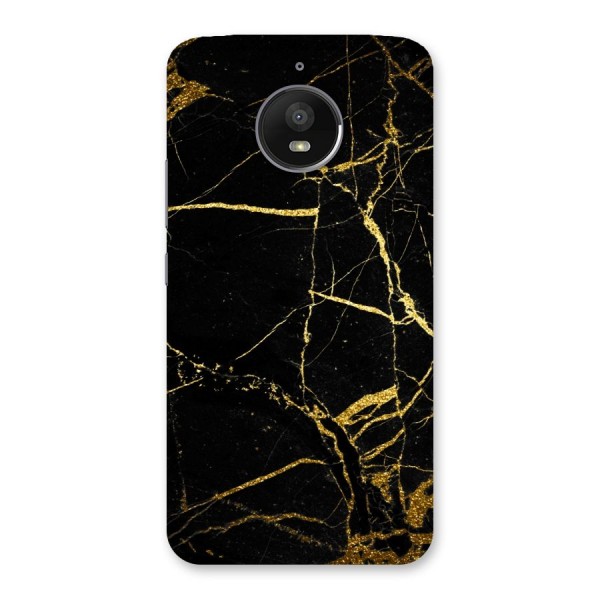 Black And Gold Design Back Case for Moto E4 Plus