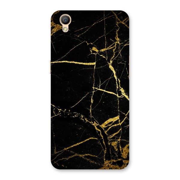 Black And Gold Design Back Case for Oppo A37
