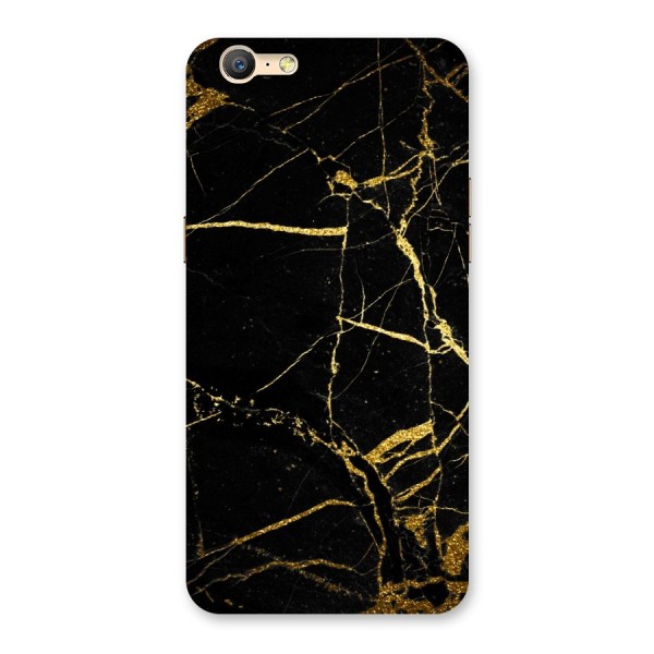 Black And Gold Design Back Case for Oppo A57