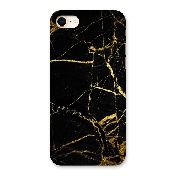 Black And Gold Design Back Case for iPhone 8