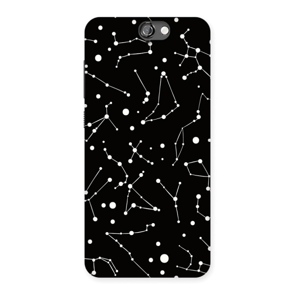 Black Constellation Pattern Back Case for HTC One A9