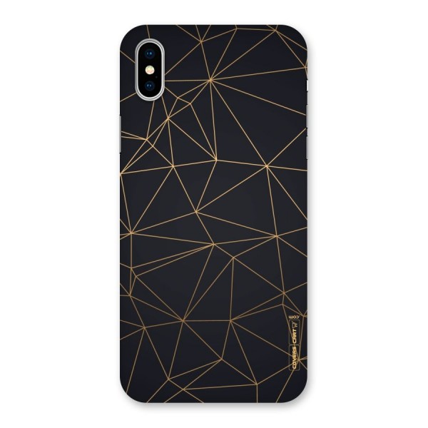 Black Golden Lines Back Case for iPhone X