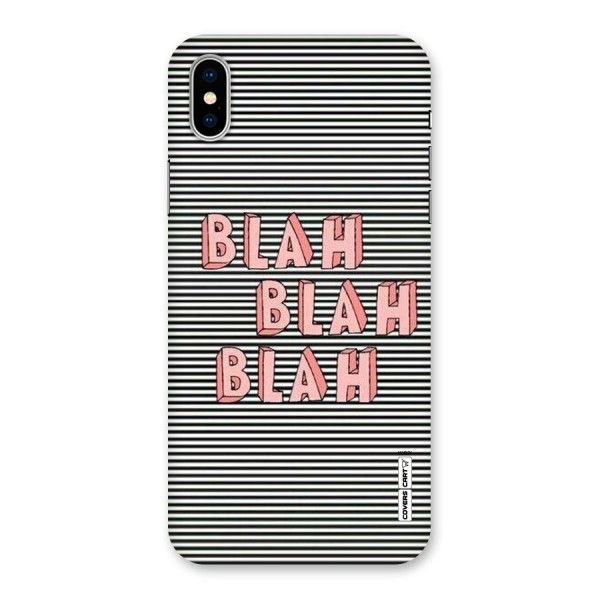 Blah Stripes Back Case for iPhone X