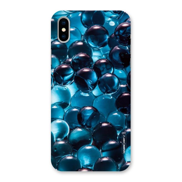 Blue Abstract Balls Back Case for iPhone X