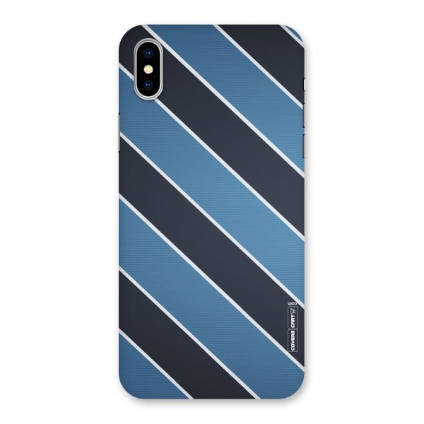 Blue Black Stripes Back Case for iPhone X