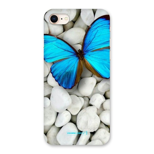Blue Butterfly Back Case for iPhone 8