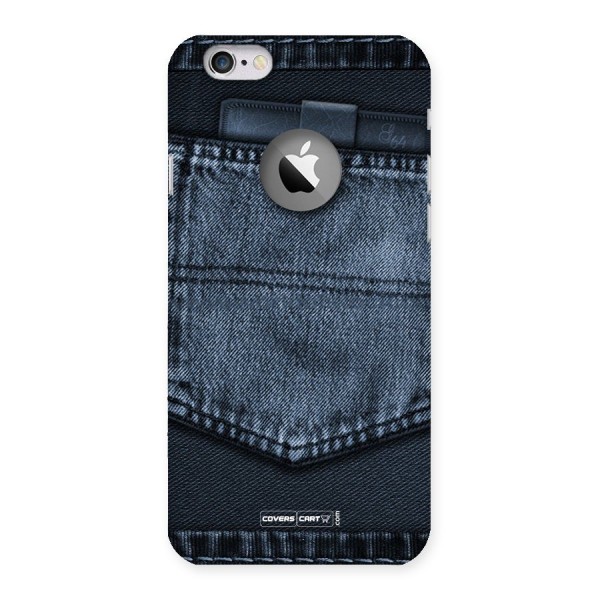 Blue Denim Back Case for iPhone 6 Logo Cut