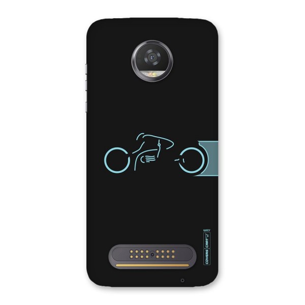Blue Ride Back Case for Moto Z2 Play