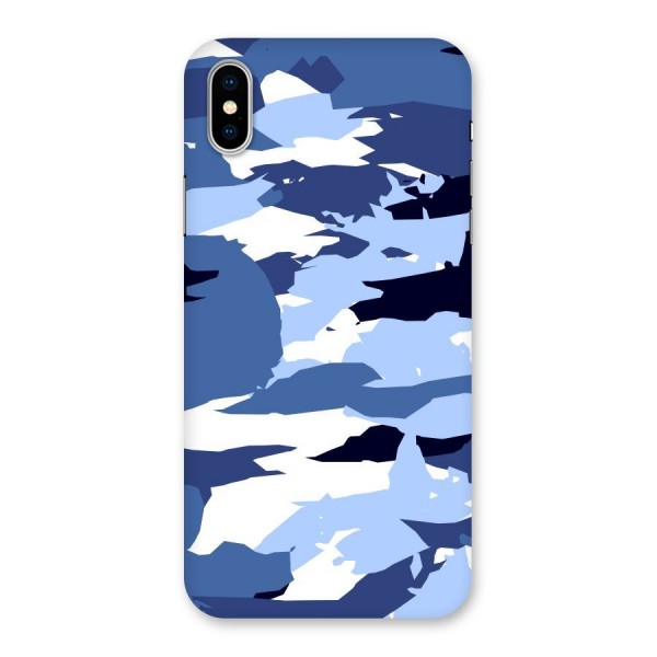 Blue White Canvas Back Case for iPhone X