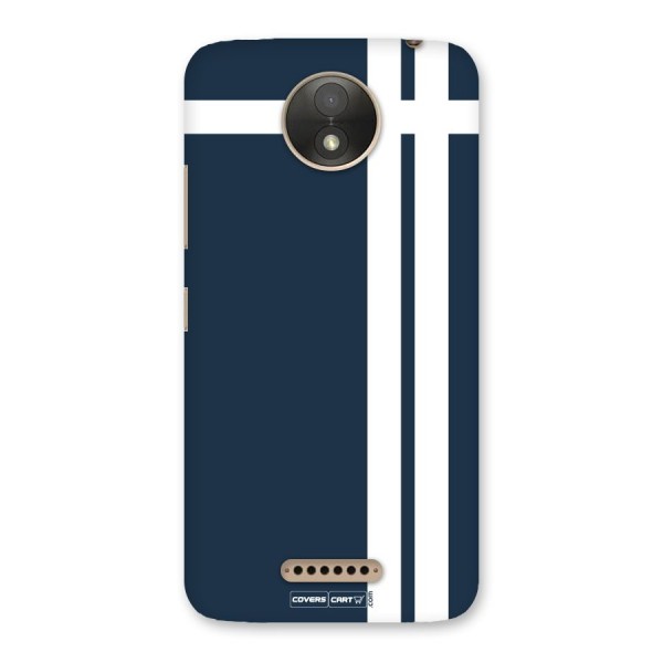 Blue and White Back Case for Moto C Plus