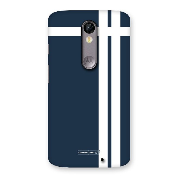 Blue and White Back Case for Moto X Force