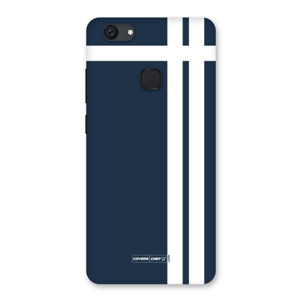 Blue and White Back Case for Vivo V7 Plus