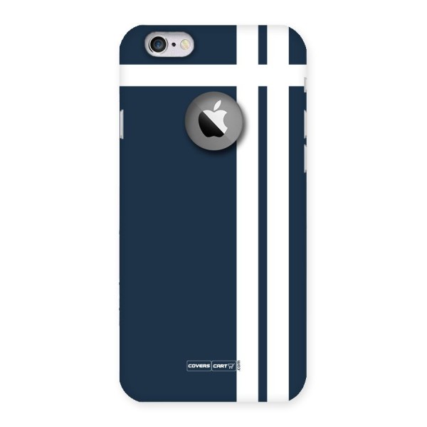 Blue and White Back Case for iPhone 6 Logo Cut