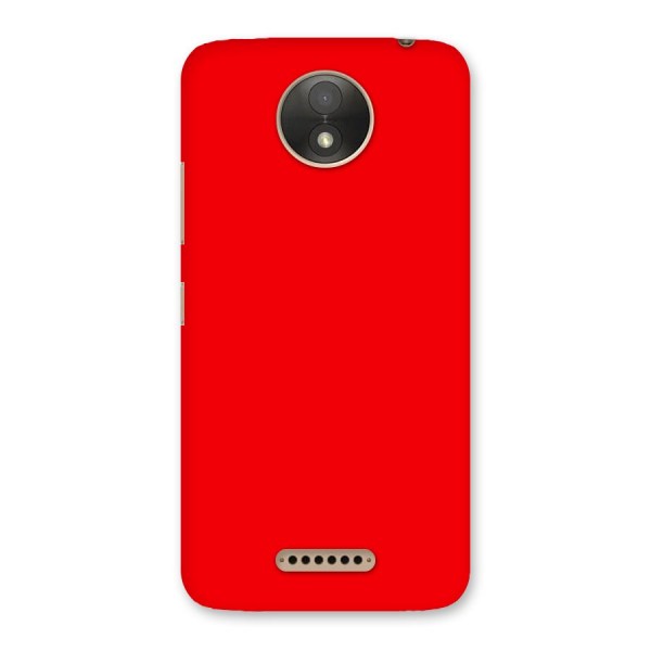 Bright Red Back Case for Moto C Plus
