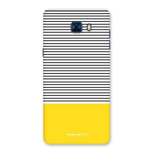 Bright Yellow Stripes Back Case for Galaxy C7 Pro