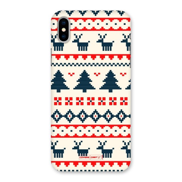 Christmas Design Pattern Back Case for iPhone X
