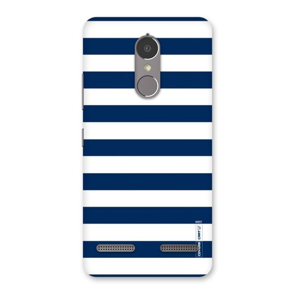 Classic Blue White Stripes Back Case for Lenovo K6