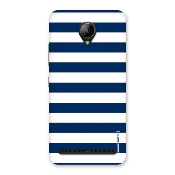 Classic Blue White Stripes Back Case for Lenovo C2